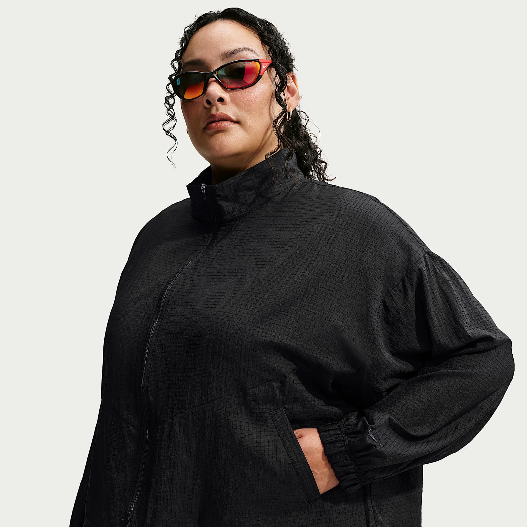 PULL ブラック ライフジャケット Nike Sportswear Women's Oversized Lightweight Ripstop Jacket (Plus
